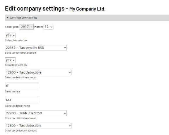 finance setting by company